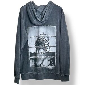 Cirque du Soleil Mystère Zip Hoodie Gray Graphic Jacket Size L